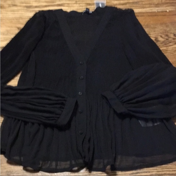 Express Black Fancy Top - Picture 8 of 11